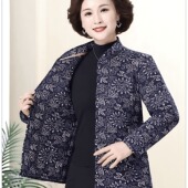 棉袄妈妈棉袄中老年女士花棉袄棉袄碎花棉袄百搭妈妈装 长袖