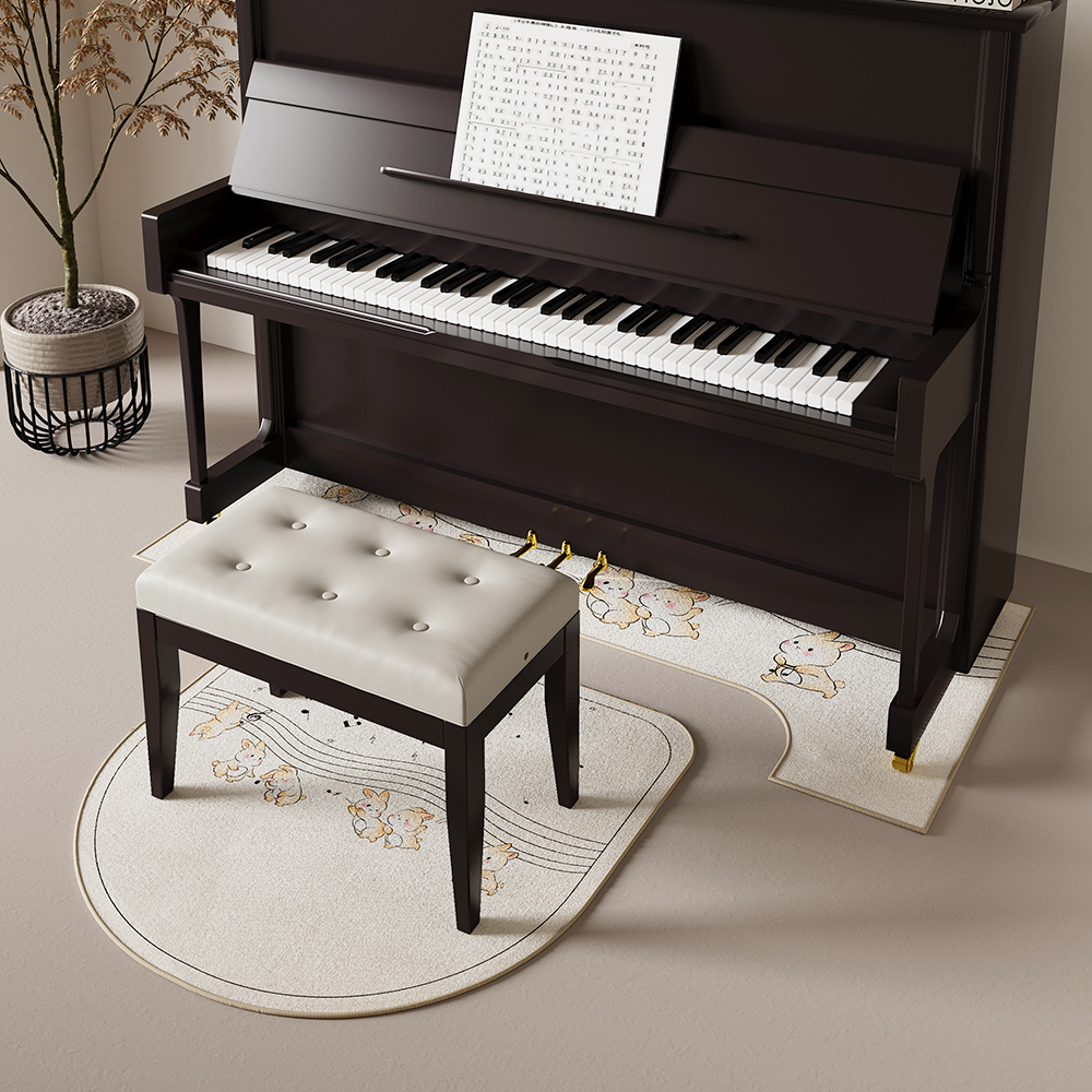 钢琴专用隔音垫加厚消音减震地垫家用防滑地毯钢琴凳垫子降噪脚垫