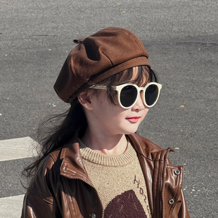女童帽子洋气时髦秋冬贝雷帽可爱英伦复古2026新款可爱保暖画家帽