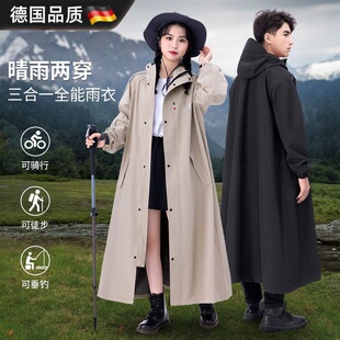 全身电动电瓶车加厚外穿骑行雨披 德国暴雨专用一体雨衣女成人长款