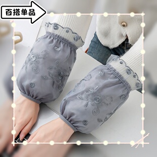 手袖袖套女2025新款蕾丝羽绒服专用冬天办公室上班防脏污工作时尚