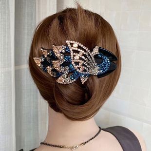 韩国气质发夹头发夹子大号鸭嘴夹妈妈盘发宴会舞会抓夹后脑勺卡子