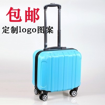 韩版定制LOGO方形学生拉杆箱16寸女行李箱小号18万向轮儿童登机箱