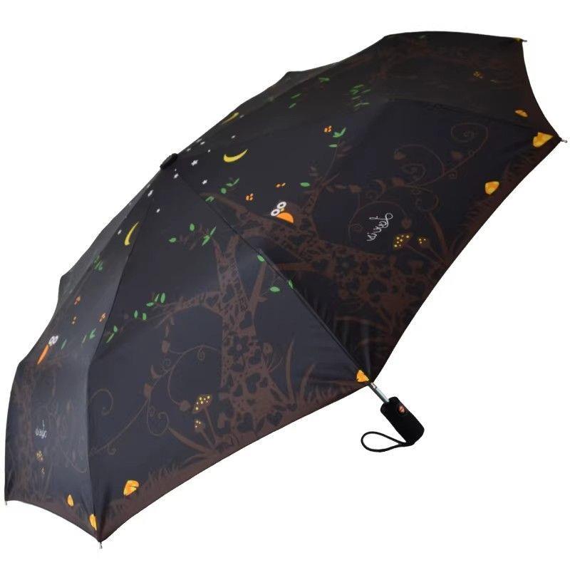 韩系氛围感猫头鹰晴雨伞原创小清新遮阳伞强力抗风伞防晒伞折叠伞