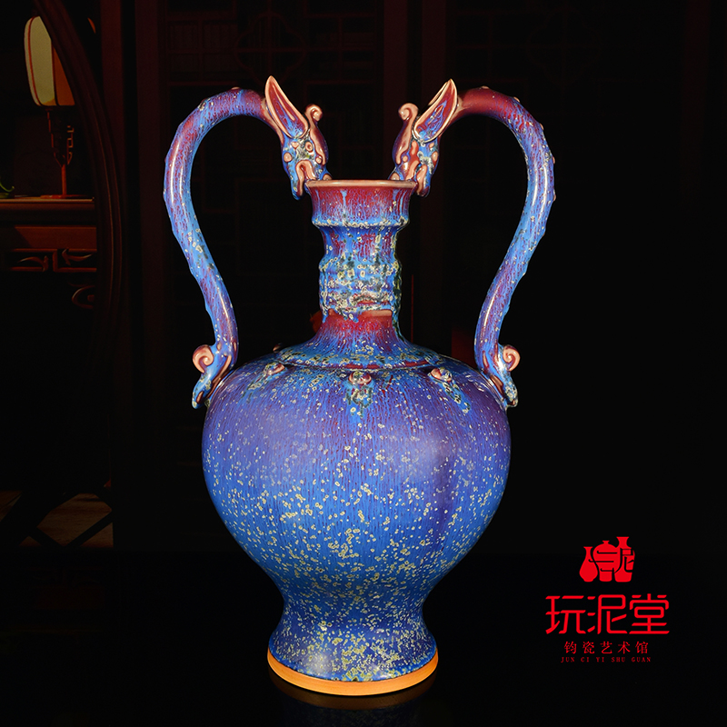 禹州钧瓷玩泥堂艺术馆花瓶