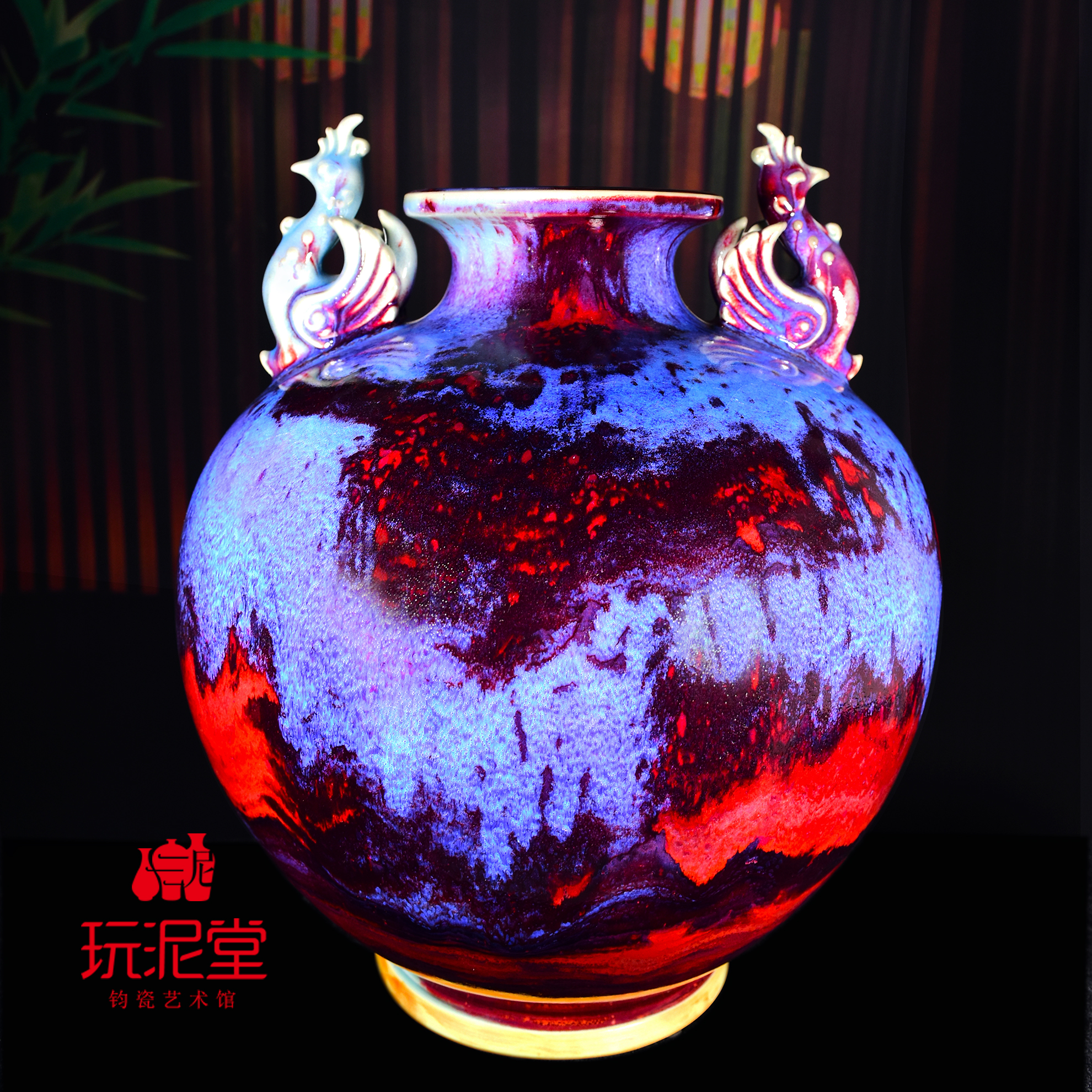 艺术馆礼品摆件钧瓷花瓶