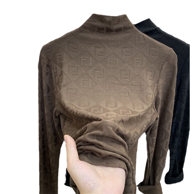 双面德绒半高领打底衫女