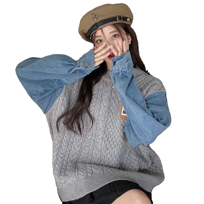秋冬假两件毛衣针织衫女
