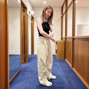 LOW 上衣 CLASSIC现H25夏韩国东大门系带条纹针织背心外穿吊带无袖