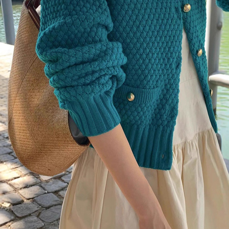 slowb东大门复古毛衣针织衫开衫