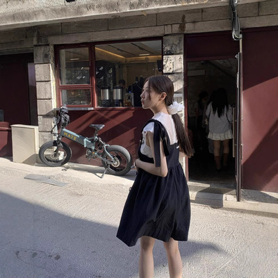 韩国overdueflair蝴蝶结连体裙裤