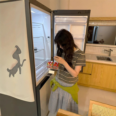 韩国brendabrenden条纹短袖T恤女