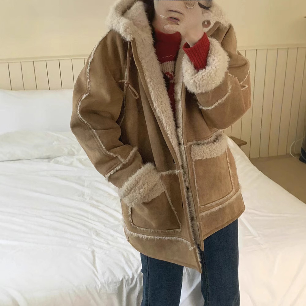 BREATHE东大门加厚羊羔毛外套女