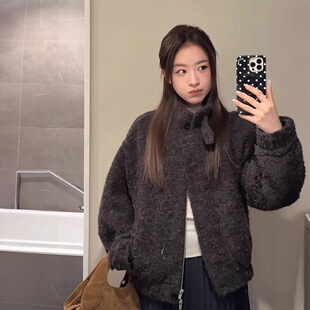 THE 神仙藤井树同羊毛夹克柔软圈圈呢立领外套 BREATHE现H25秋冬款