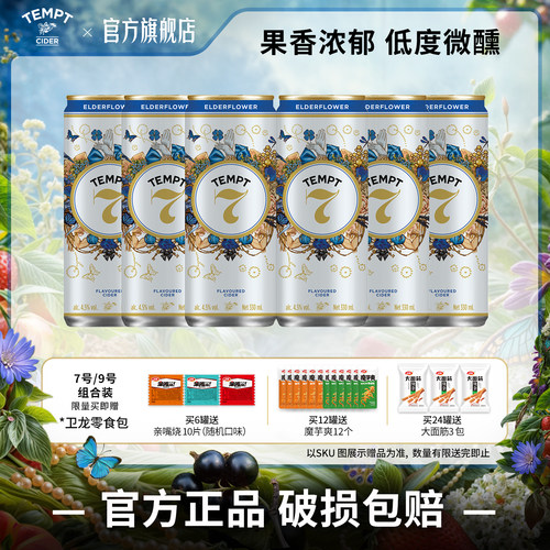 TEMPT诱惑7号接骨木水果酒易拉罐