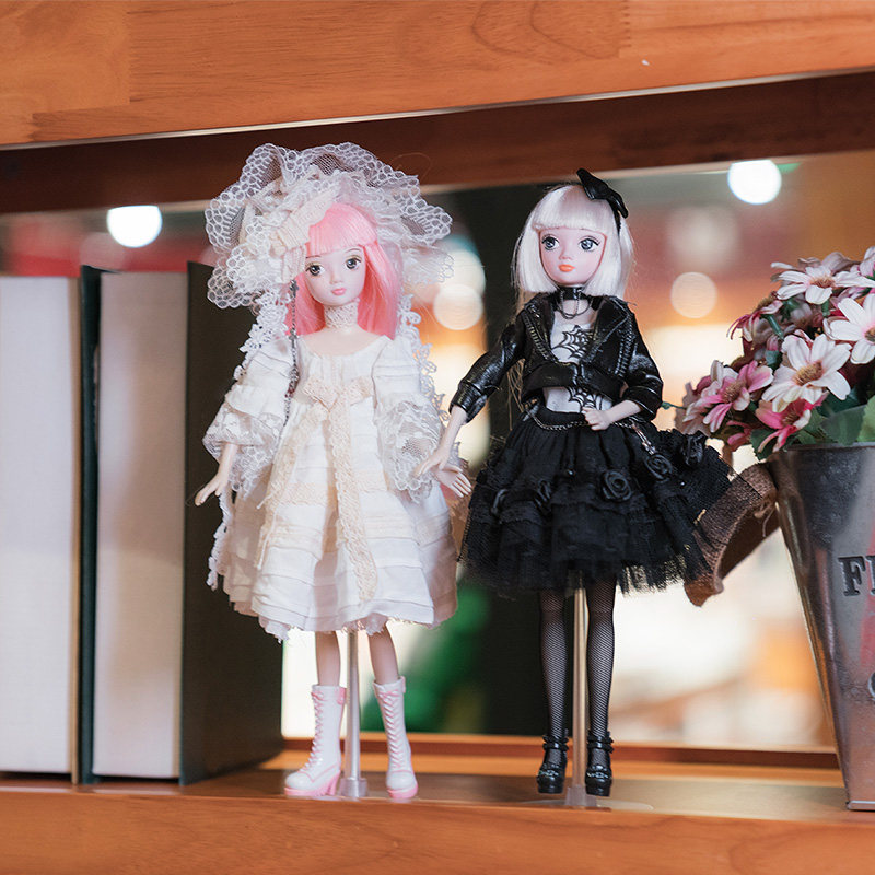 可儿娃娃黑白天使经典复刻版哥特萝莉洋娃娃儿童女孩玩具精品礼物