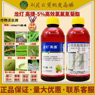 龙灯 高捷 5%高效氯氟氰菊酯 蚜虫潜叶蛾梨小食心虫棉铃虫杀虫剂