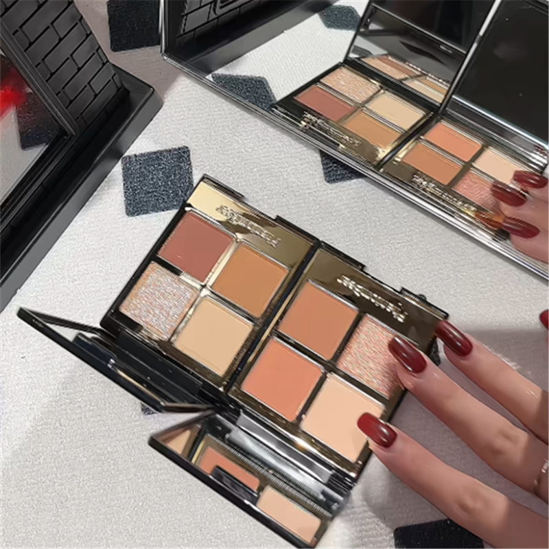 幻影小熊眼影盘大地色提亮哑光珠光淡妆易上色通勤韩系学生平价女