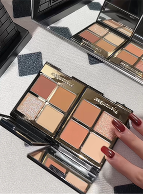 幻影小熊眼影盘大地色提亮哑光珠光淡妆易上色通勤韩系学生平价女