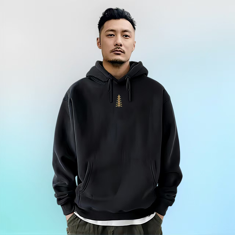 美式男款秋冬连帽加绒休闲卫衣