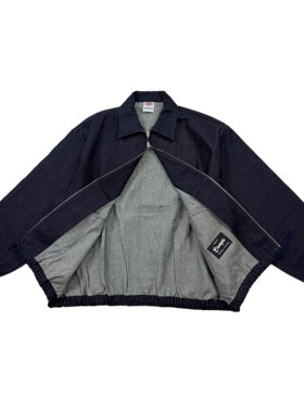 日单限定 example x dicks重磅翻领街头字母宽松拉链滑板夹克外套