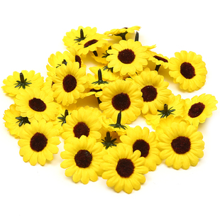 仿真向日葵花向阳花 假花绢花 diy手工花环材料 客厅装饰插花配件