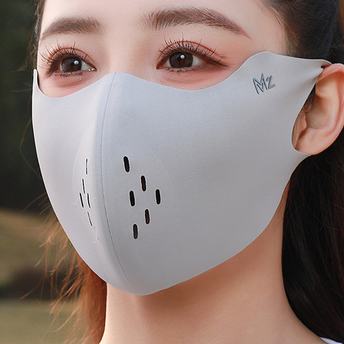 UPF50+防晒口罩女夏季薄款透气防紫外线护眼角骑行无痕遮阳男面罩