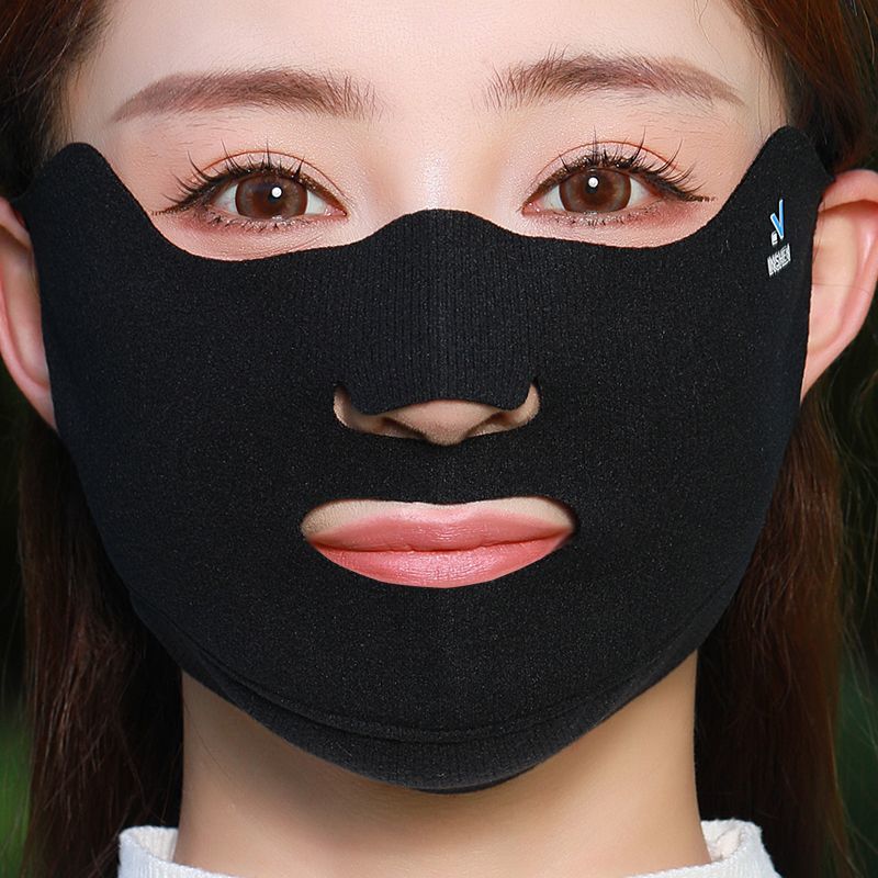 保暖口罩女冬季高颜值透气护眼角漏口鼻防寒防风骑车开车防冻面罩