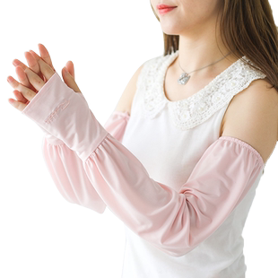 冰丝袖套女防晒夏季薄款宽松开车骑车骑行紫外线时尚护臂手套袖子