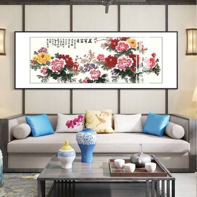 花开富贵牡丹图新中式客厅装饰画