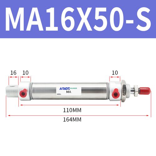 MA不锈钢迷你气缸 气动小型 MA 16/20/25/32/40X25-50-75-100S-CA