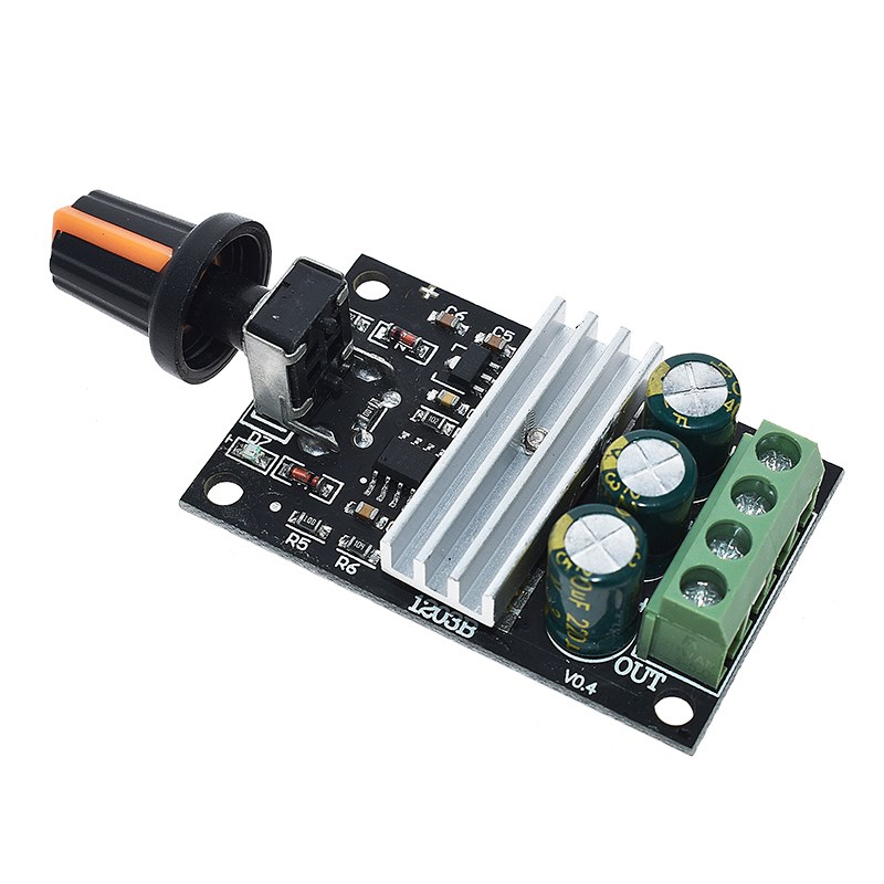 PWM直流电机调速器6V12V24V28V3A调速开关直流电机