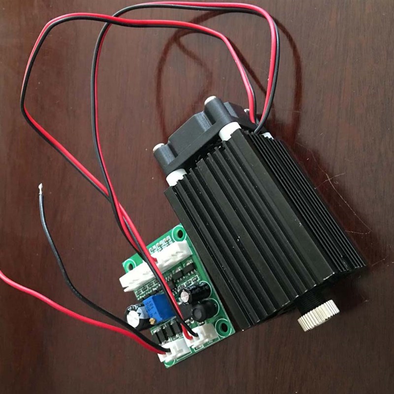 12V 520nm 10mW 绿光十字线打标线模组 激光头  长亮打标仪激光器