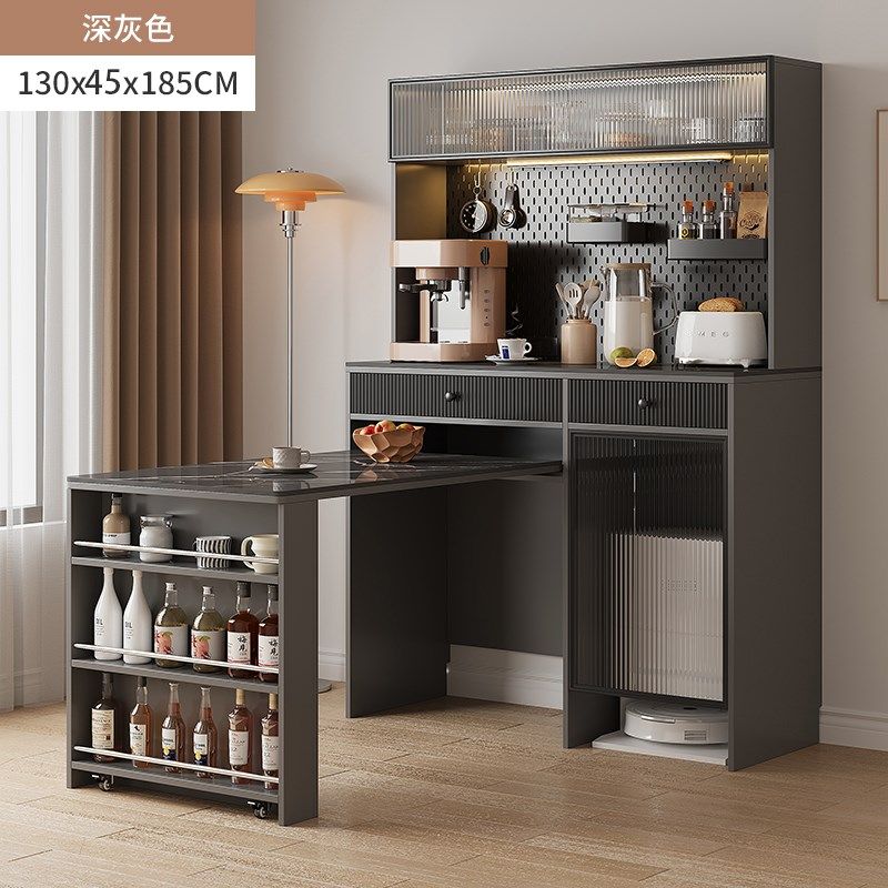 伸缩餐桌小户型实木岩板靠墙一体餐边柜家用扫地机器人收纳柜桌子,个性定制/设计服务/DIY,明信片定制,淘宝优惠券,粉丝福利购,淘宝优惠卷