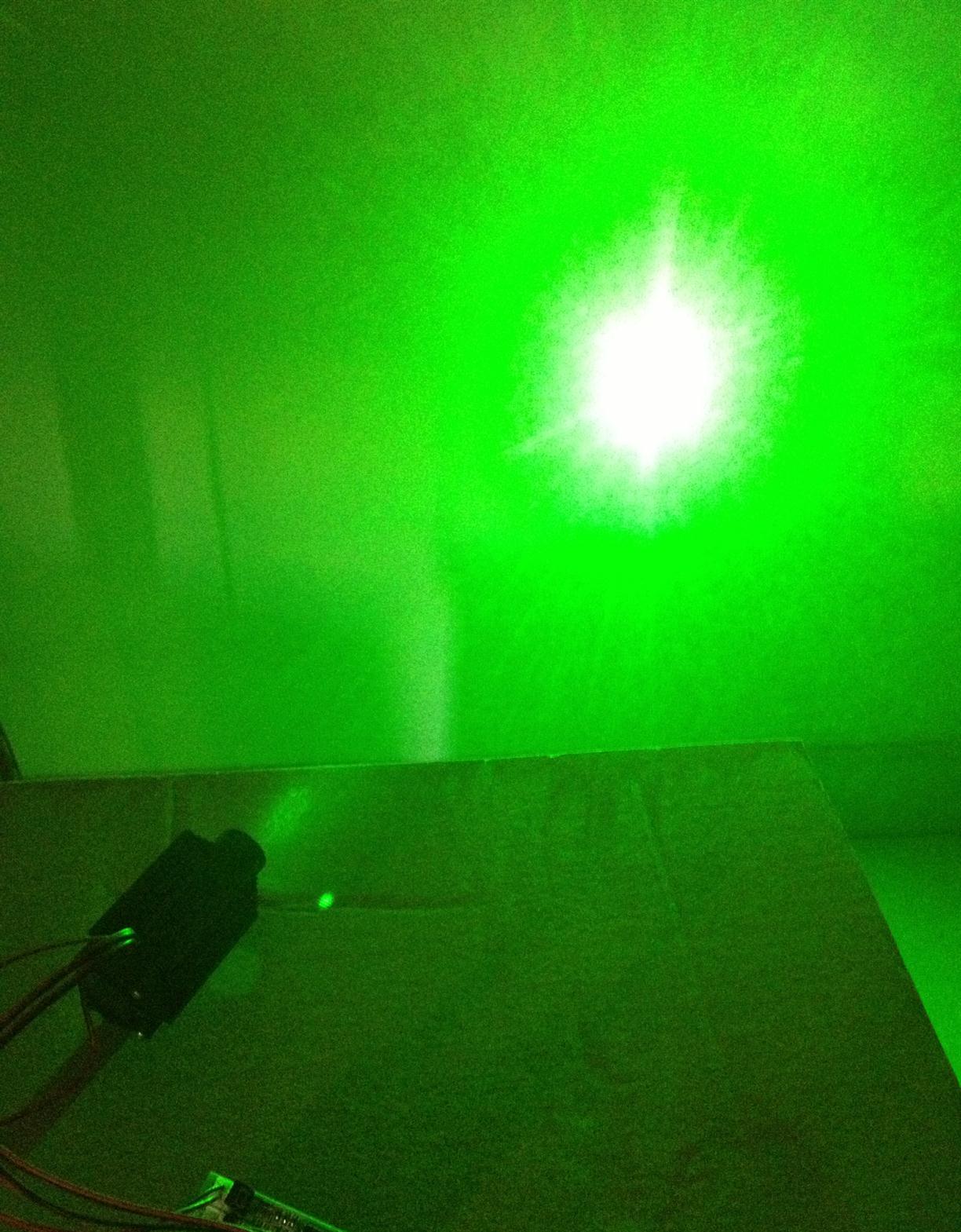 实测功率 12V 80mW单绿激光管 激光器 长时间点亮 工业模组 带TTL