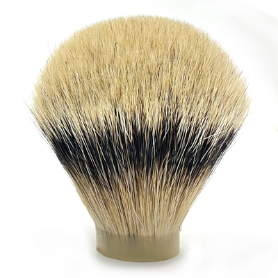 BOTI泊蒂脊背无漂天然头路高尺獾毛新品极密无漂hm银尖剃须毛结