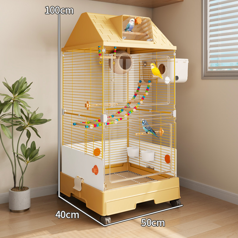 thumbnail for Bird cage parrot cage special extra-large new splashproof home small sun Xuanfeng peony home luxury villa