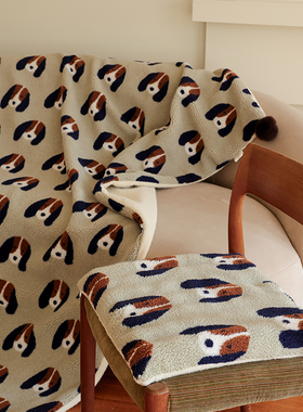 花时间生活卡通毛绒坐垫记忆棉办公室椅垫双面沙发盖毯车内休闲毯