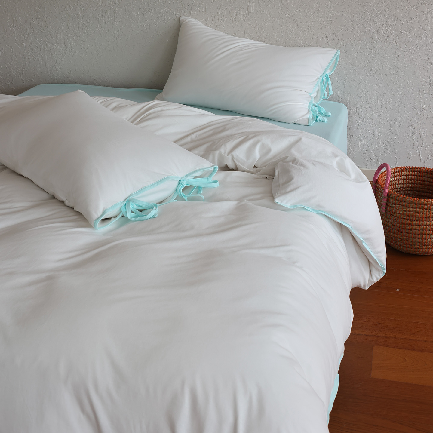 全棉针织纯色绑带蝴蝶结