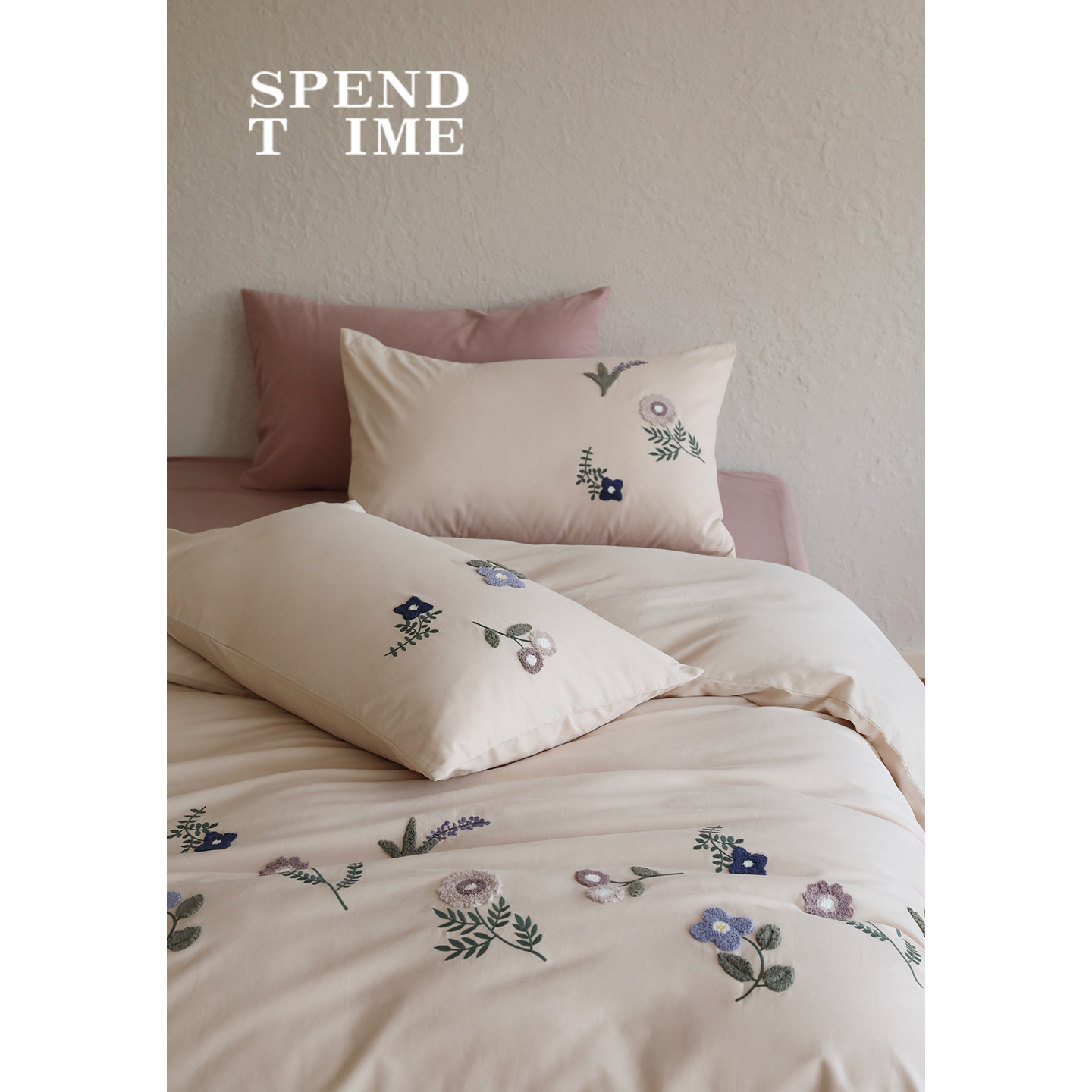 毛巾绣全棉磨毛四件套