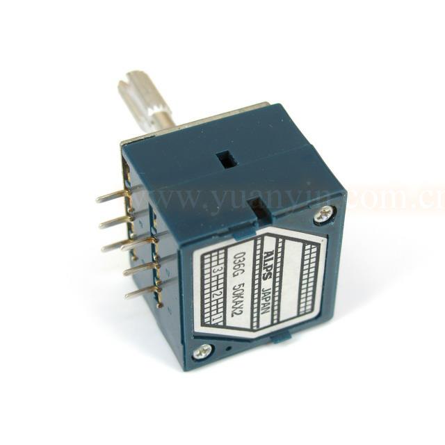 原装日本产ALPS电位器 27型塑壳双50K电位器(2×3脚)花柄