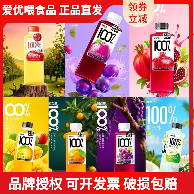 鲜点子100%饮料果汁500ml葡萄汁