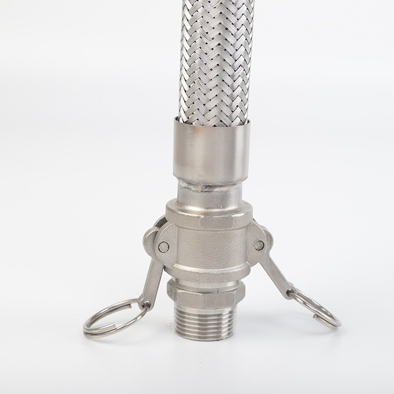 高温波纹高压管蒸汽m耐腐蚀快速接头金属软管编织304不锈钢工业用