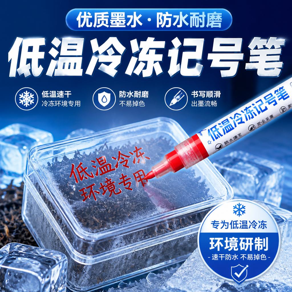 储奶袋记号笔不掉色油性细头油墨水防水速干冷冻低温标记马克笔