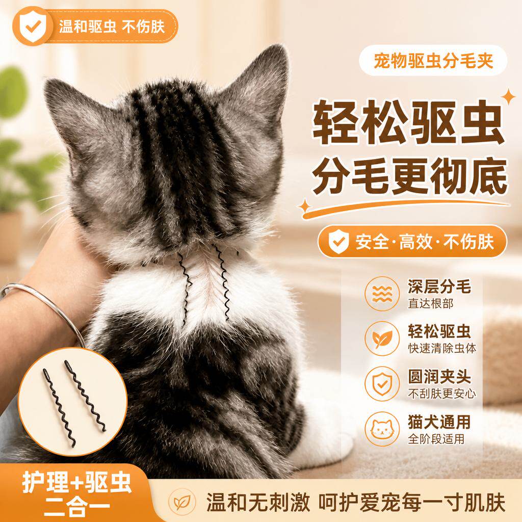 猫狗外驱滴药不沾手分毛夹