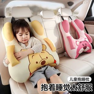 维尼熊可爱儿童车载睡觉神器抱枕夏季舒适出行旅游便捷纯棉亲肤