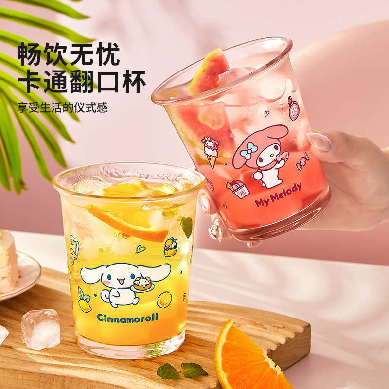 hellokitty杯子精致玻璃杯办公室水杯玻璃杯泡茶杯家用水杯咖啡杯