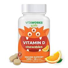VitaWorks Kids Vitamin D 1000 IU Chewable Tablets - Tasty