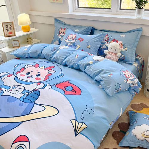 四季通用A类床上四件套卡通