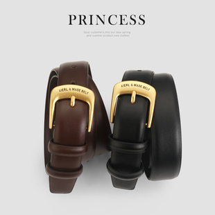 皮带女款真皮百搭时尚新款女士腰带装饰配西裤牛仔裤带宽简约休闲